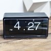 Retro Style Flip Clock,Auto Page Turning Transparent Cover Digital Flip