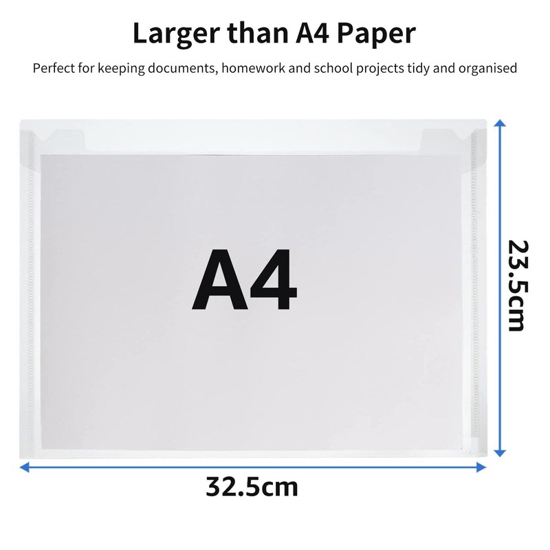 Plastic Wallets Folders - 28 Pack A4 Coloured Document Folder