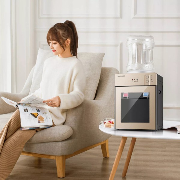 Top Loading Countertop Water Dispenser Hot/ Cold Water Cooler Drinking