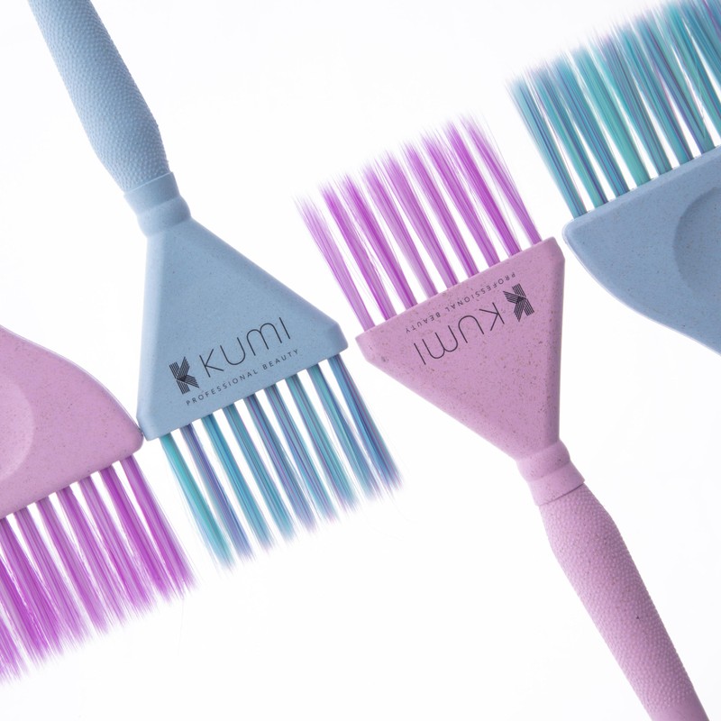 Kumi Wheat Eco-Friendly Large, Pink Hair Colour Tint Brush