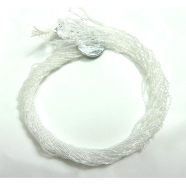 Czech 1 FULL HANK ~ CRYSTAL CLEAR ~ MICRO MINI BUGLE GLASS BEADS ~ 12 Strands