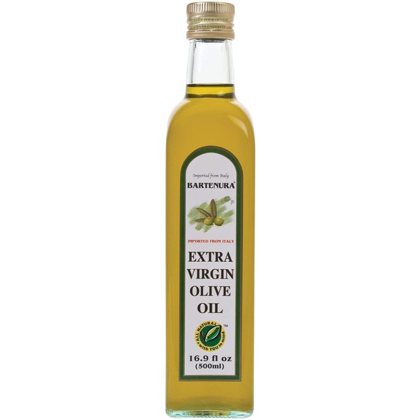 Bartenura Aceite de oliva virgen extra 16.5 onzas, todo natural, Kosher, importado de Italia
