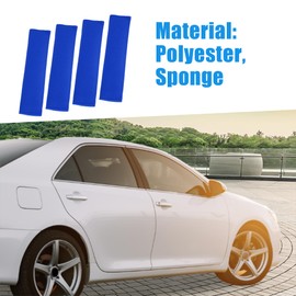 A ABSOPRO Car Safety Seat Belt Pads Cover with Soft Auto Seatbelt Shoulder Pad for More Comfortable Driving Polyester Fiber Blue (Set of 4)