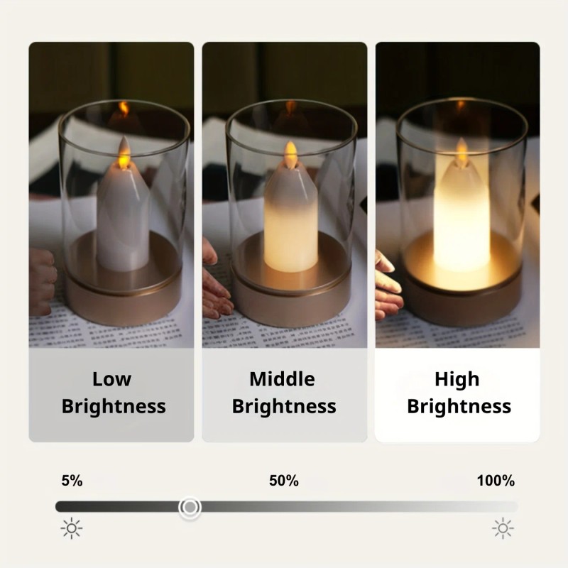 Magic Crystal Motion Sensor LED Candle Lamp - Hand Control