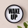 CafePress Wake UP Message 10" Wall Clock for Livingroom, Kitchen,