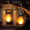 Idealife Solar Outdoor Lanterns with Realistic Flickering Flame,2 Pack