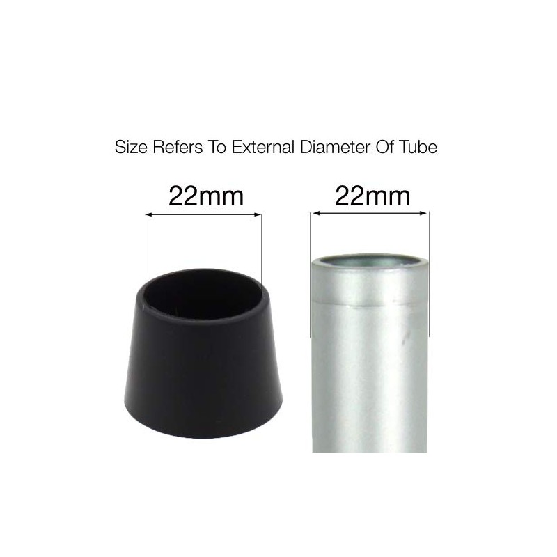 (16pcs) 22mm Rubber Ferrules with Integral PTFE Teflon Gliders Sliders