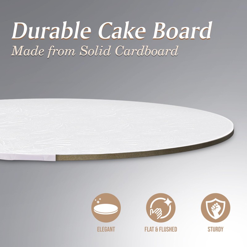 Cakebon Cake Boards - Sturdy 1/8 Thick Drums - 8