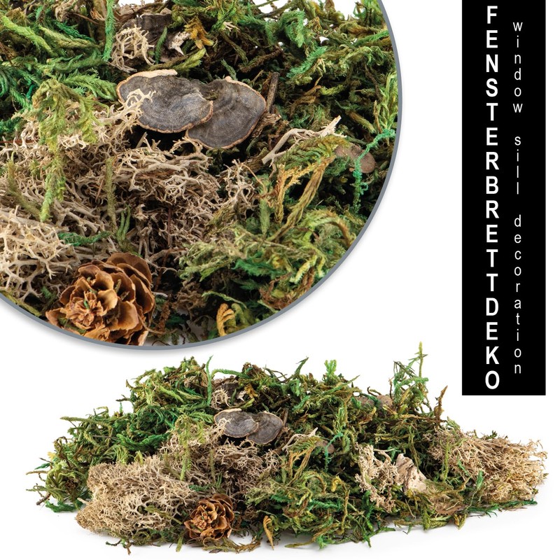 com-four® 6x Christmas decorations in a bag with cones, twigs,