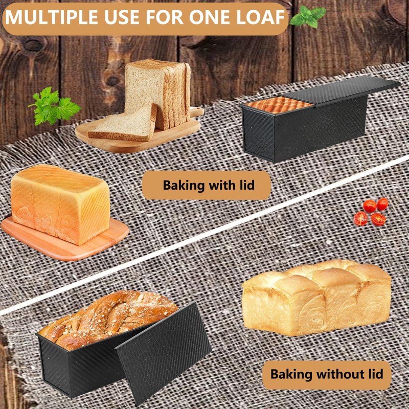 SS&CC Pullman Loaf Pan with Lid 13x4 | 2.2lb Carbon