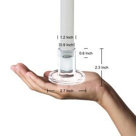 AGLARY 12pcs Taper Candle Holders, Glass Crystal Candlestick Holders Bulk, Clear Candle Holders for Dining Table Centerpiece