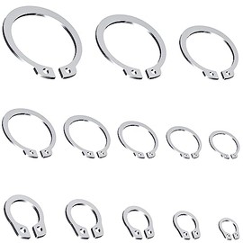 250 PCS 304 Stainless Steel C-Clip Retaining Clip Rings, External Retaining Snap Ring Circlips