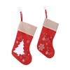 Christmas Stocking Decorative Cartoon Pattern Cuff Stocking Ornament for Tree