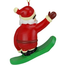 Tree Buddees Snowboarding Santa Claus Christmas Ornament
