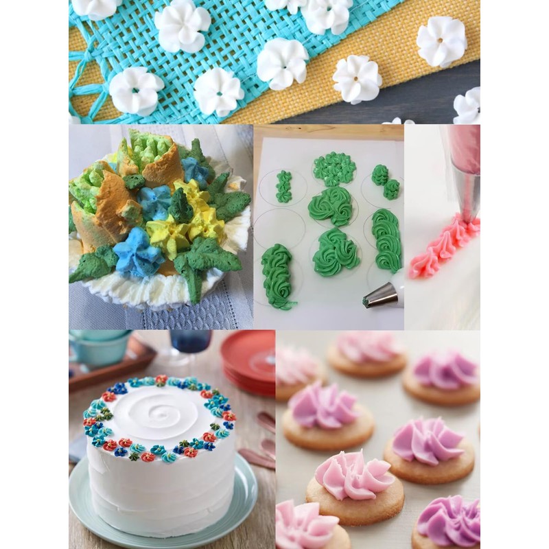 Drop Flower Piping Tips Set, 107, 109, 129, 131, 191,