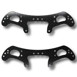 TAGATORON Carbon AR Chassis, Wide Stay, 0.08 inch (2 mm) Thick, Compatible Parts for Mini 4WD (Rear)