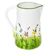 Hand Made Italian Ceramic Jug Large Jug with Flower Meadow