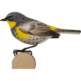 WILDLIFEGARDEN Wildlife Garden WG4670 DecoBird Crown Forest Singer - Hand Carved Decorative Wooden Bird - North American Birds