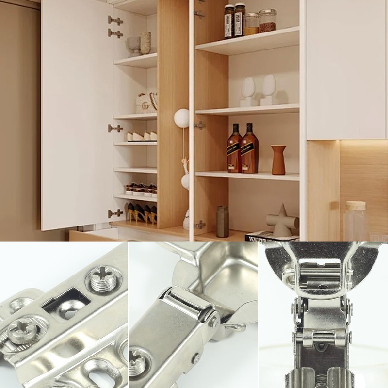 2 pcs Cabinet Cabinet Door Hinges,Recessed Hinge Soft Close Cupboard