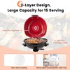 CHEFJOY 1600W Electric Grill Outdoor, 15-Serving Freestanding Camping Grill with