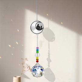 Dog Memorial Gifts for Loss of Dog, Pet Moon Sympathy Gifts Crystal Window Suncatcher,Cat Bereavement Gift Sun Catcher,Dog Remembrance Gift Rainbow Maker,Pet Passing Away Loss Gifts