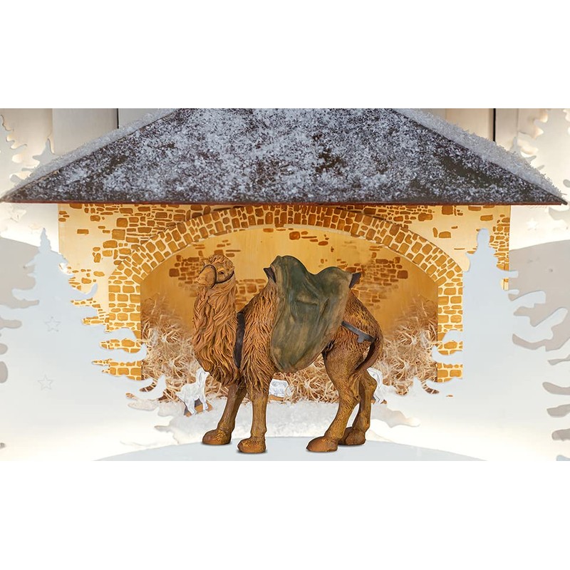 MaMeMi Nativity Figurine Camel [Height Approx. 9.5 cm, Hand-Painted Made