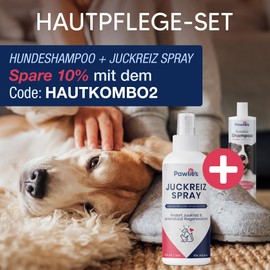 Pawlie's Sensitiv Hundeshampoo gegen Juckreiz & Milben Hund (vegan) - Rückfettendes Hundeshampoo für Welpen & Langhaar - Fellpflege Hund - Mittel gegen Gras-Milben & Flöhe bei Hunden (Sensitiv)