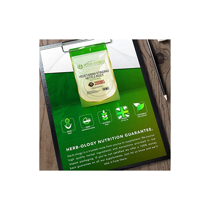 Herb-Ology Stinging Nettle Root Capsules | 120 Nettle Root Capsules