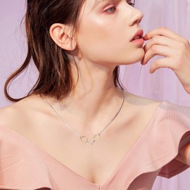 HUKKUN Horse Gift Horseshoe Necklace for Women Horse bit Jewelry 925 Sterling Silver Horse Snaffle Pendant Necklace Horse Gift for Women (Gold&Silver)