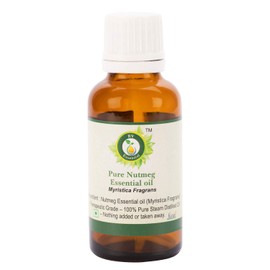 R V Essential Pure Nutmeg Essential Oil 50ml (1.69oz)- Myristica Fragrans (100% Pure and Natural Steam Distilled)