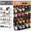 VILICK 5 Tier Shoe Rack with Hook and Side Pocket,Shoe