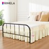 RIMELA Cream Yellow Bed Skirt Queen Size 15 Inch Drop