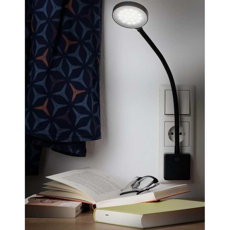 SEBSON LED Socket Lamp Dimmable Black - Set of 2