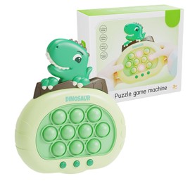 Light Up Pop it Game Quick Push Bubbles Game,Dinosaure Handheld Fast Speed Pushing Game,Poppet Game Sensory Fidget Toys for Autism,Puzzle Pop Game Controller Santa Push Button Toy for Kids Xmas Gifts