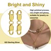 Moicstiy 2Pcs 925 Sterling Silver Double Lobster Clasp, Gold Jewelry