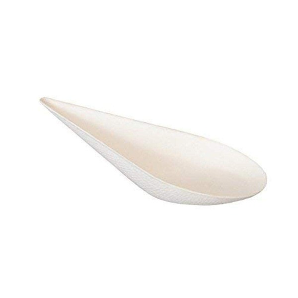 Perfectware Tear Drop 4-50 Compostable 4" White Bagasse Tear Drop Tasting Spoons (Pack of 50ct), 2" Height, 2" width, 4" Length (Pack of 50)