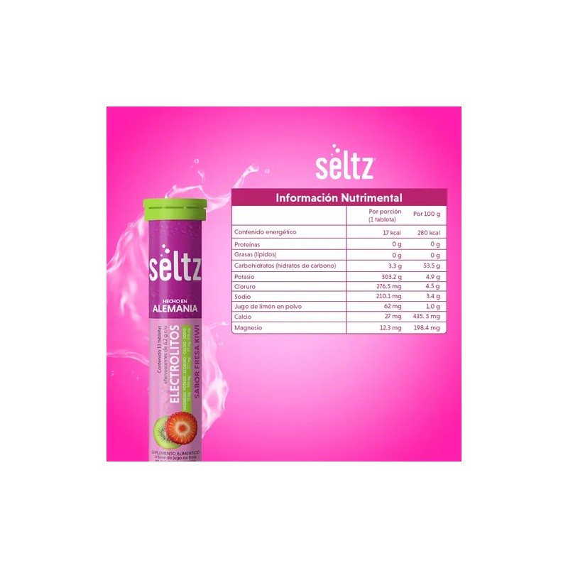 Electrolitos Eferv. 3 Pack Sabor Fresa Kiwi