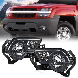 ALLGOOD Fog Lights Compatible with 2003-2006 Chevy Avalanche 1500 with Lower Body Cladding/2002 Chevy Avalanche 1500/2002-2006 Chevy Avalanche 2500 Driver & Passenger Side Fog Light Lamps, Clear Lens