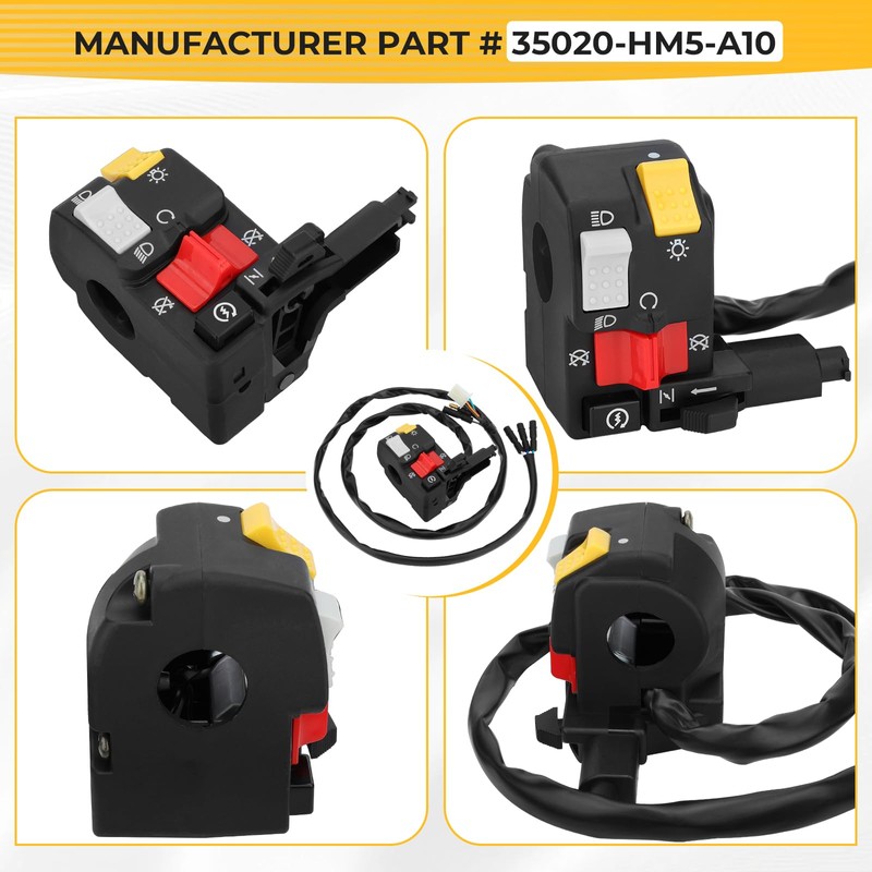 M MATI Handlebar Switch Start Kill Stop Headlight for Honda