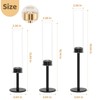 Black Hurricane Candle Holders Set of 6, Tall Metal &