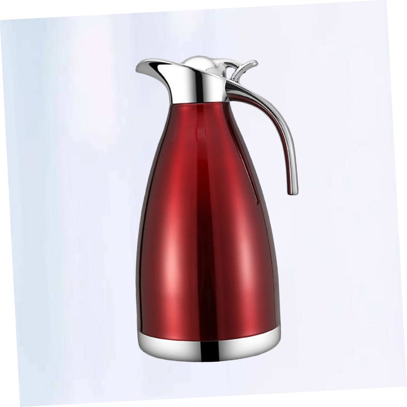 COLLBATH Stainless Steel Insulated Kettle 2l Flask Red Vacuum Insulated