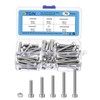 DTGN 70pcs M5 Meter Thread Assortment Bolt and Nut Kit