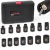 KBOISHA 1/4 Inch Drive Magnetic Impact Socket Set, 14-Piece Metric