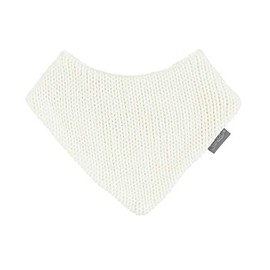 Sterntaler - Girls Boys Baby Winter Triangular Scarf Lined Microfleece with Velcro Fastening Plain Knitted Beige – 4102070-Ecru - Beige - 1
