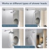 BRIGHT SHOWERS New 16'' L Shaped Shower Head High Rise