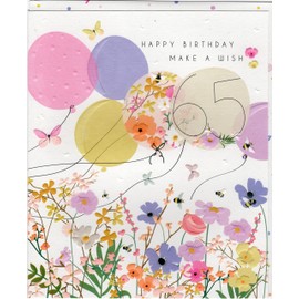 Belly Button Designs Happy 65th Birthday Card with Embossing. The new Meadow range radiates natural harmony and warmth through to matching designed envelopes. BW033
