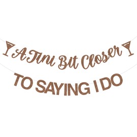 Martini Bridal Shower Decorations A Tini Bit Closer To Saying I Do Banner Espresso Martini Brown Cup Decor for Martini Themed Engagement Bridal Shower Bachelorette Party Decor Supplies