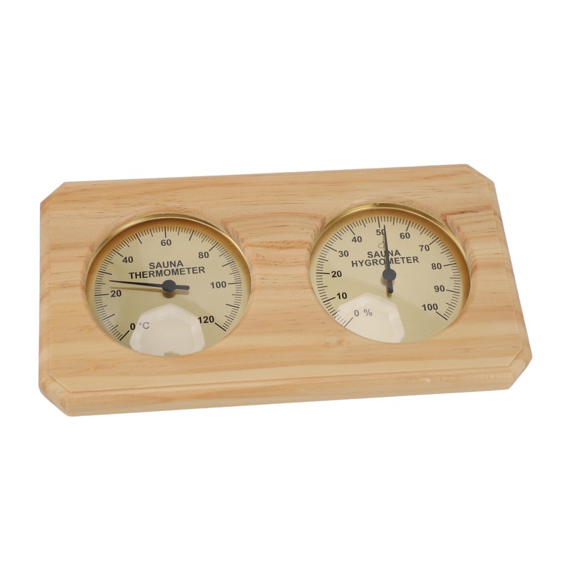 Wooden Sauna Thermometer Hygrometer 2 in 1 Humidity Temperature Measurement