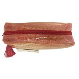 NORDIC HOUSE DESIGNS SMALL TOILETRY BAG (PINK/RED SHIMMER) - BRAND NEW