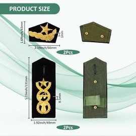 SUPERFINDINGS 4Pcs Uniform Shoulder Epaulet Black Polyester Professional Uniform Collar Insignia Cosplay Costume Epaulettes Accessory for Uniform Accessories